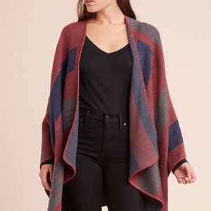 BB Dakota mulberry sweater poncho
